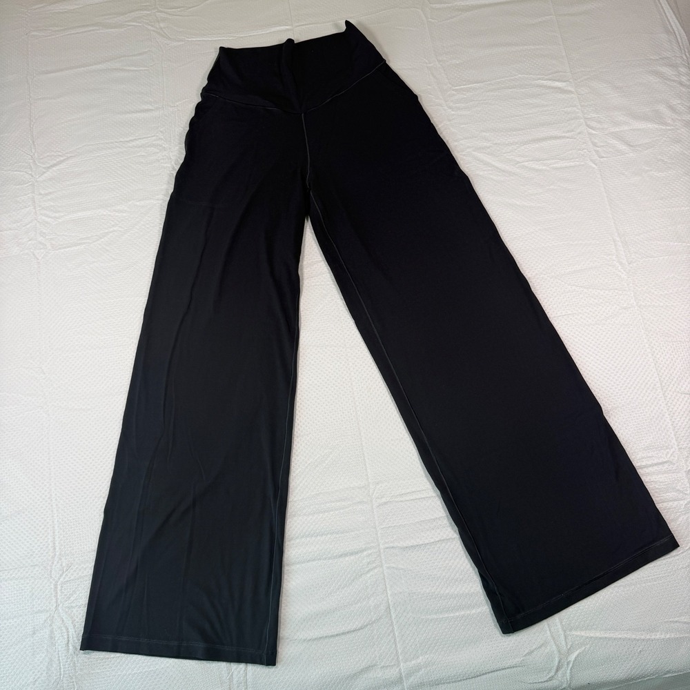 OFFLINE by Aerie Real Me Xtra Trouser High Rise Wide Leg Pants Black Size M
